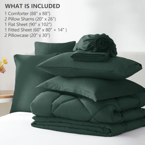 Queen Comforter Set Forest Green