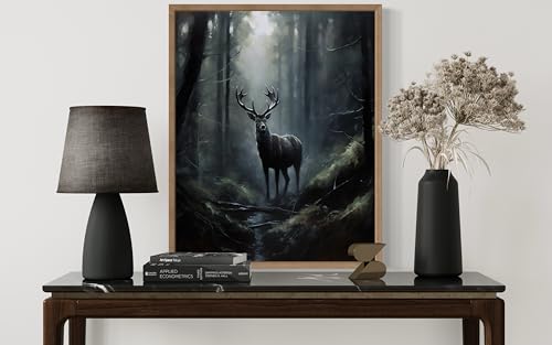 Deer in Forest Poster Art Print