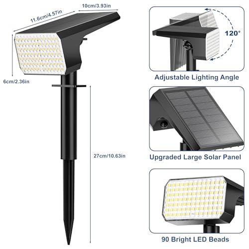 12 Pack Solar Spot Lights Outdoor Waterproof IP65 (12 Count)