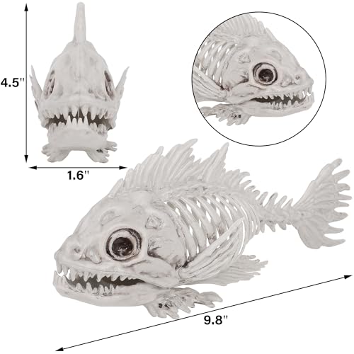 3 Pack Halloween Skeleton Decor Halloween Fish Tank Decorations (3 Count)
