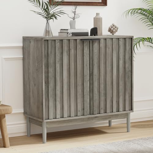 Fluted Buffet Cabinet with Storage