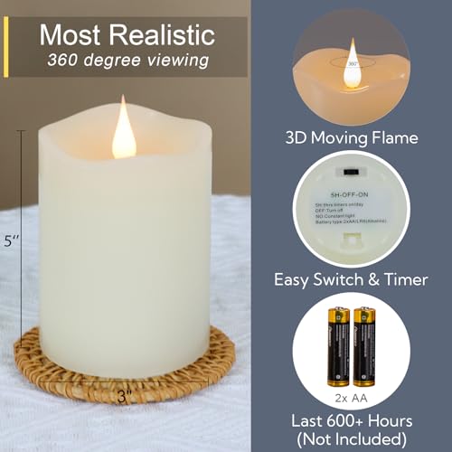 Flameless Candles Battery Operated with Timer