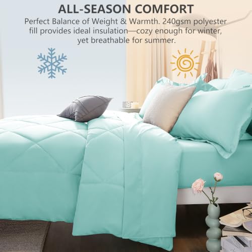 Full Size Comforter Sets Spa Blue