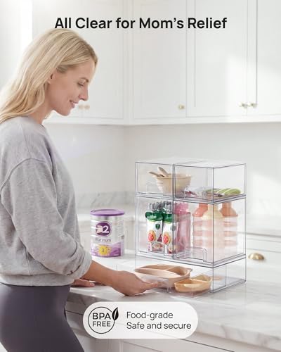 Clear Stackable Storage Drawers Set of 9 (9 Count)