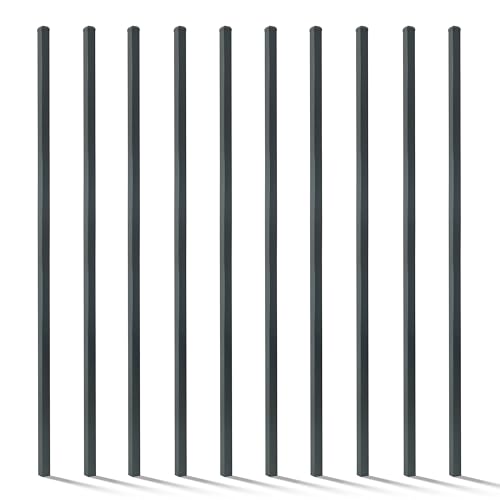 Pack of 10 Heavy Duty 8FT Outdoor Steel Fencing Border Post (10 Count)