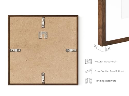 Walnut Oak Wood 10x10 Picture Frames (3 Count)