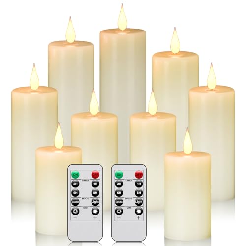 Flameless Battery Operated LED Candles 3D Wick 24 (9 Count)