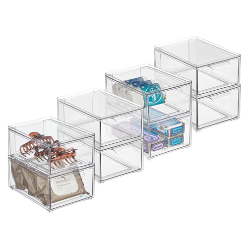 Plastic Bathroom Organizer Bin w (8 Count)