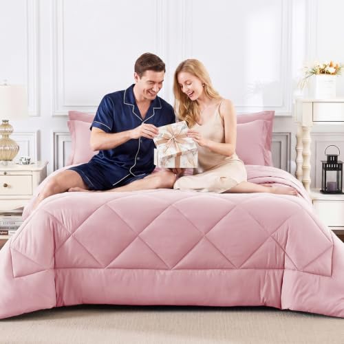 King Size Comforter Set Pink
