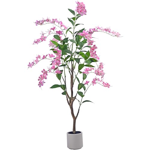 Artificial Jasmine Tree 5ft Beige Flower Pot Fake Trees