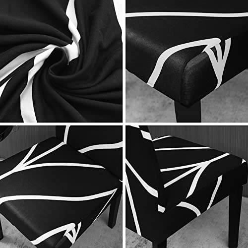 Black Chair Covers for Dining Room Set of 6