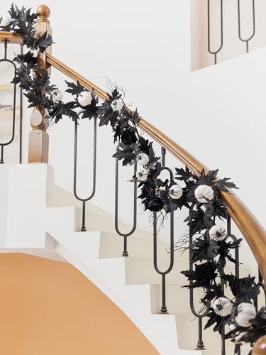 6FT Black Maples Leaf Garland