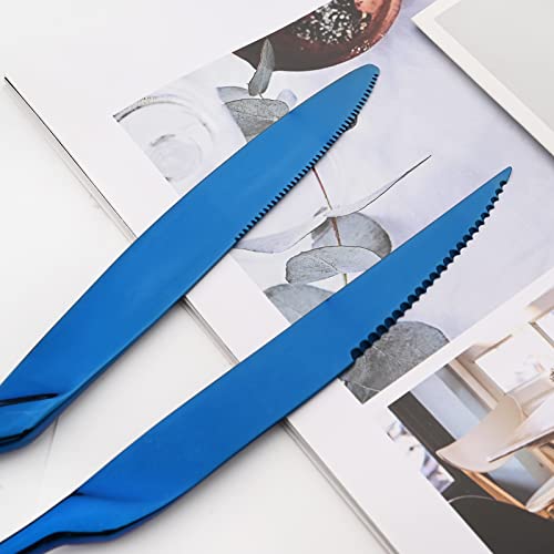 24 Piece Blue Flatware (13.24 Count)