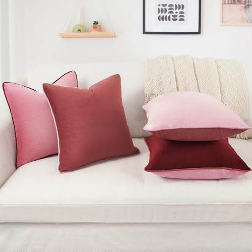 Decorative Throw Pillow Covers Cushion Cases (4 Count)