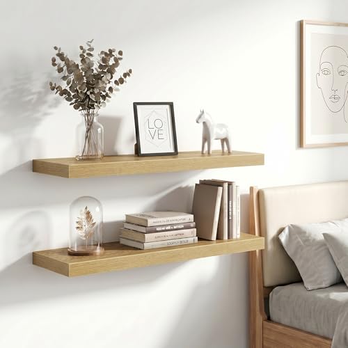12 Inch Floating Shelves Wall Mounted for Display (2 Count)