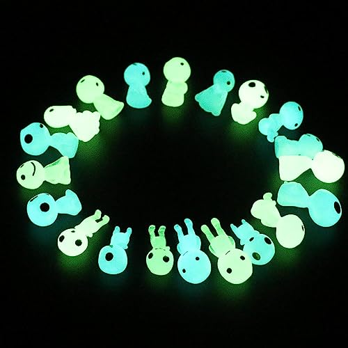 Fairy Garden Accessories Tree Elves Glow in Dark Garden Alien Decor Miniatures Luminous Ghost kit for Micro Landscape Garden Decoration Outdoor Status Patio Lawn Yard Kit (10 Count)