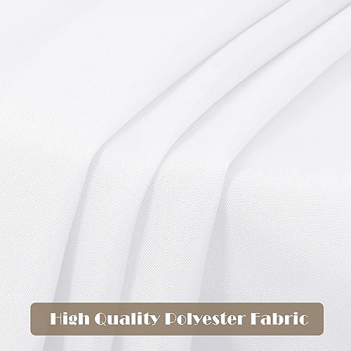 6 Pack White Rectangle Tablecloth (6 Count)