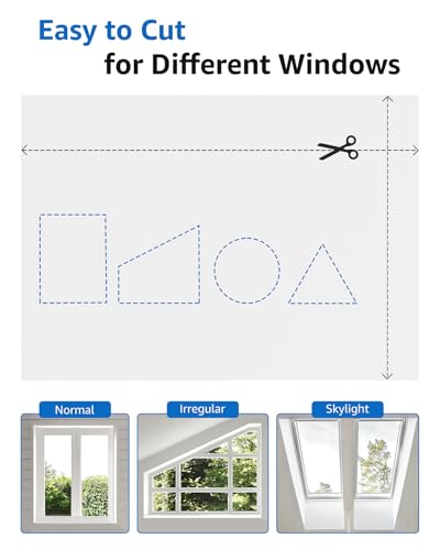 114"x60" Portable Blackout Curtains Blinds for Windows No Drill