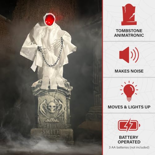 4.3 Ft. Animated Spectre on Tomb (4.2 ft Sprectre on Tomb)