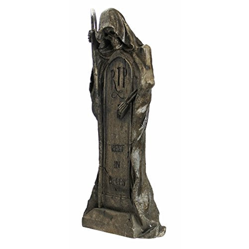 Rest in Pieces Grim Reaper Tombstone Statue