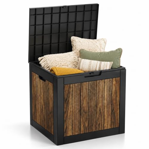 35 Gallon Outdoor Storage Box Waterproof Deck Box for Patio