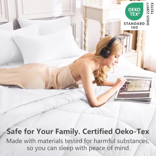 Queen Comforter Set with Sheets White
