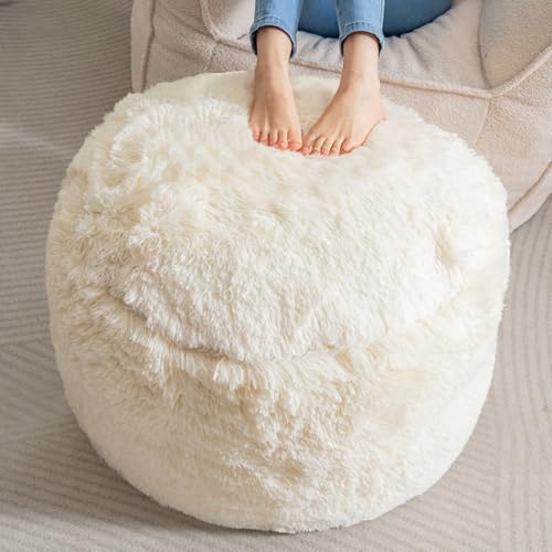 Round Stuffed Pouf Ottoman