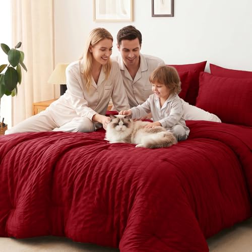 Oversized Queen Seersucker Comforter Set
