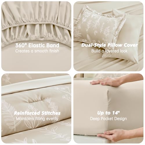 Beige Full Comforter Set