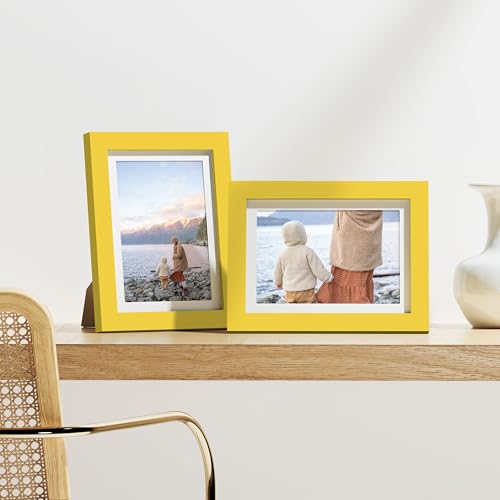 5x7 Picture Frames Set of 9 for Wall or Tabletop Display (9 Count)