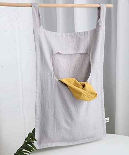 100% Linen Door Hanging Laundry Hamper Bag