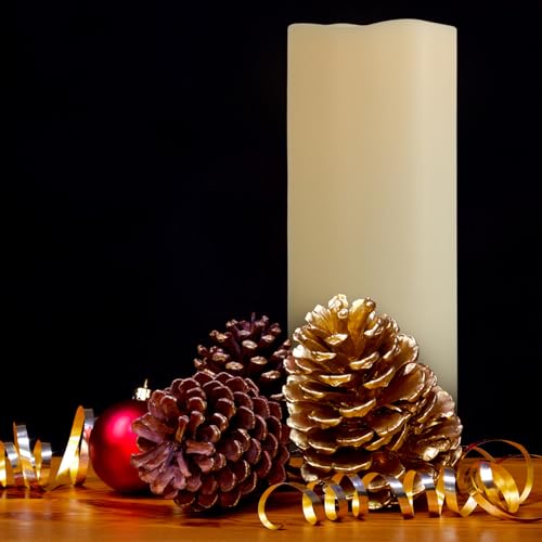 4" x 10" Large Outdoor Flameless Candles with Remote and Timer