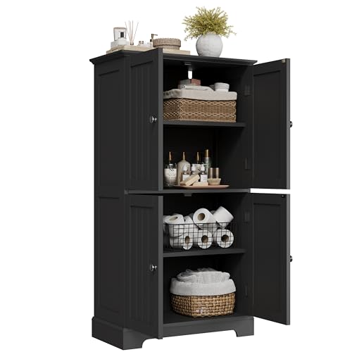Bathroom Floor Cabinet with Adjustable Shelves