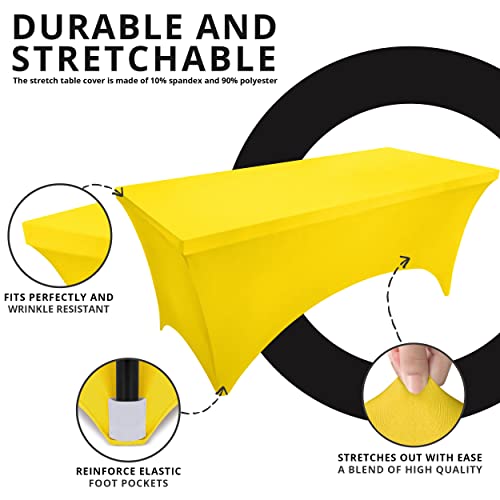 Spandex Table Cloth 2 Pack [6FT (2 Count)