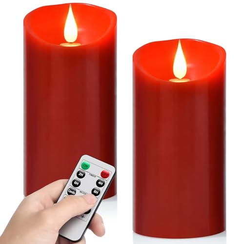 Flameless Battery Operated LED Candles 3D Wick Remote Control 24 (2 Count)