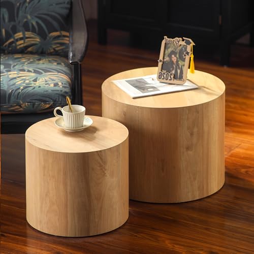Nesting Round Coffee Table Set of 2 (2 Count)