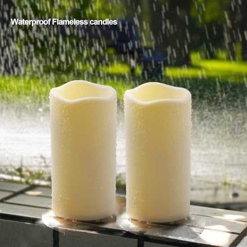 9PACK Outdoor Plastic flameless Candles with Remote Control and Timer (9 Count)