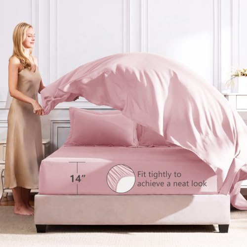 Twin Comforter Set with Sheets Pink