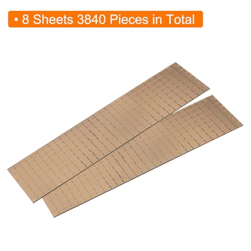 8 Sheet 3840 Pieces Self Adhesive Mirror Mosaic Tiles 5x5mm Small Square Mirror Tiles Sticker Disco Ball Stickers Mini Glass Tiles for DIY Craft Party Home Decoration (3840 Count)