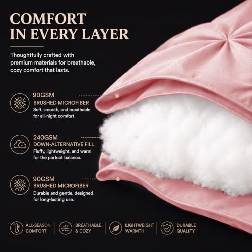 King Size Comforter Set Pink