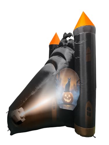 7 Ft Inflatable Haunted Castle with Built in Video Projector & Speaker