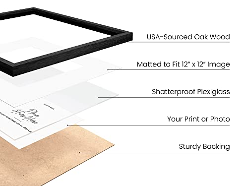 Black Oak Wood 16x16 Picture Frames