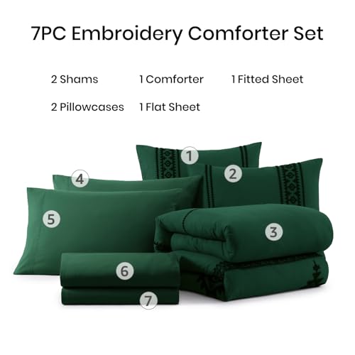 Embroidery King Size Comforter Set 7 Pieces Western Bed in a Bag