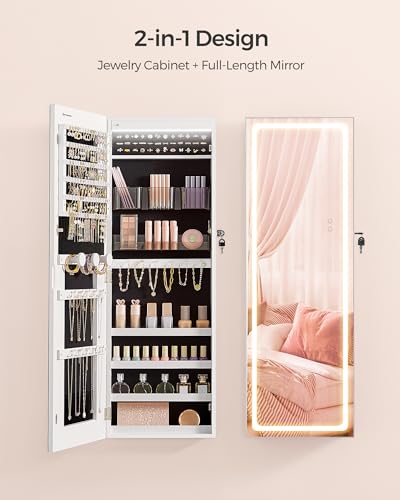 Mirror Jewelry Cabinet Armoire
