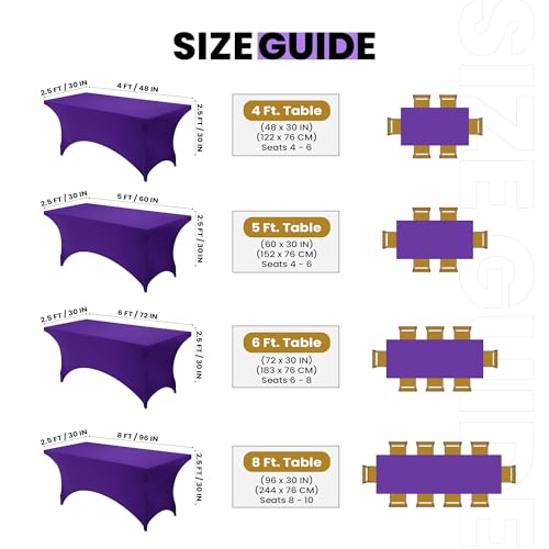 Spandex Table Cloth 1 Pack [6FT