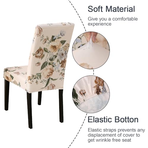 Pattern Chair Covers for Dining Room Set of 4