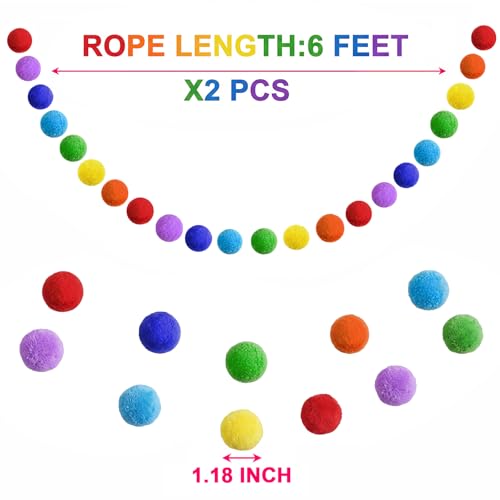 Pom Pom Garland Decorations (2 Count)