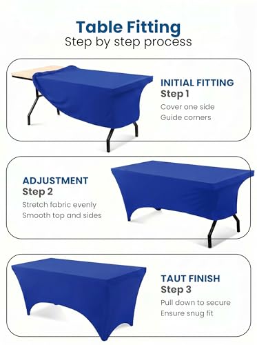 Spandex Table Cloth 2 Pack [8FT (2 Count)