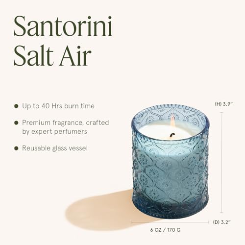 Santorini Salt Air Scented Candles for Home