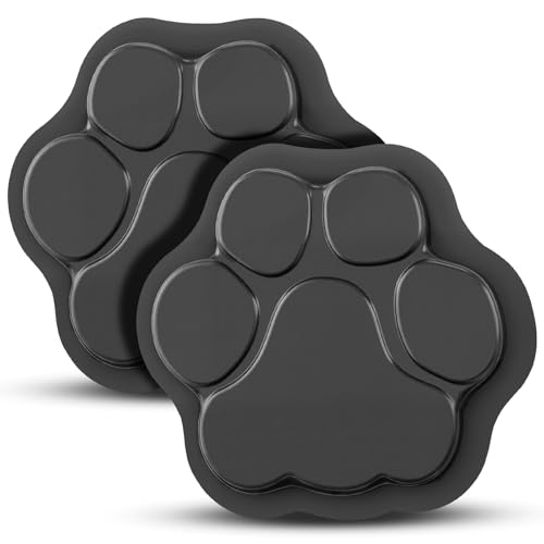 Set of 2 Large Paw Print Stepping Stones Mold Pavers for Outside Walkway (2 Count)